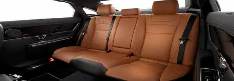 Leather interior of a Jaguar XJL